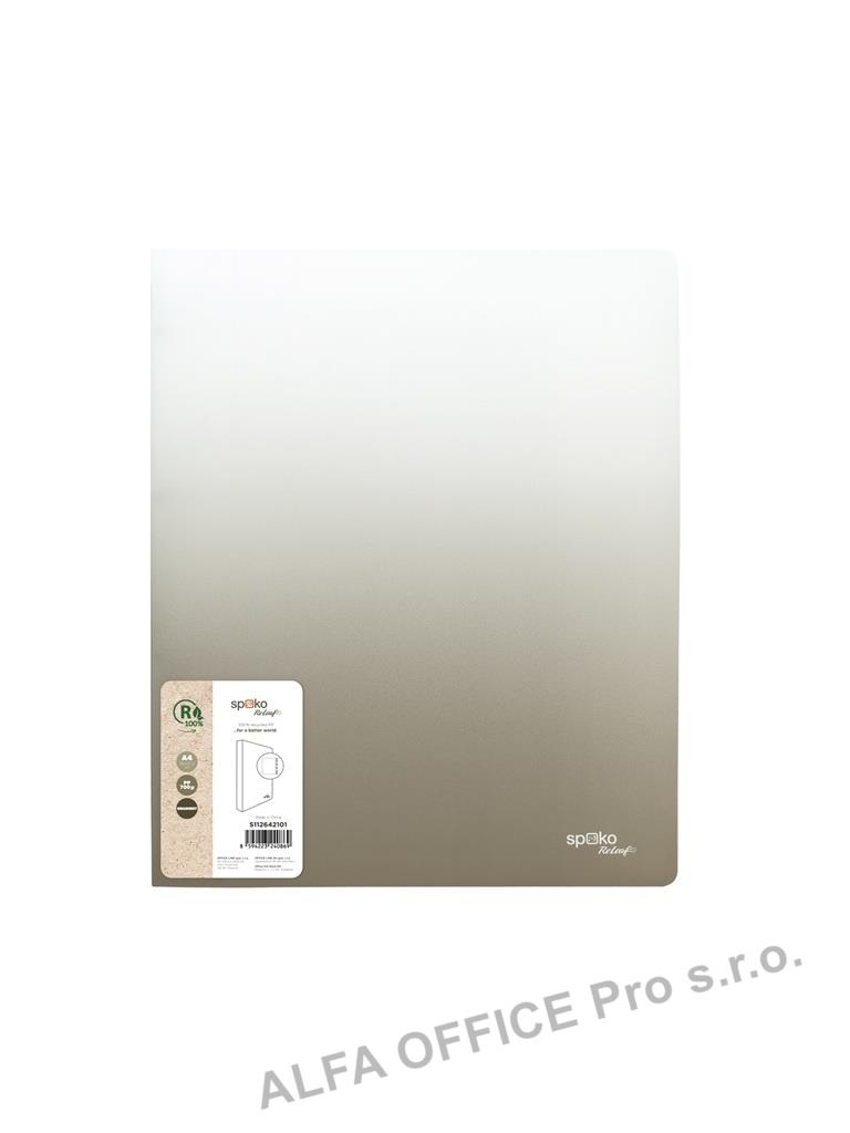 Pořadač A4 kroužkový Gradient - 4-kroužek / šedá