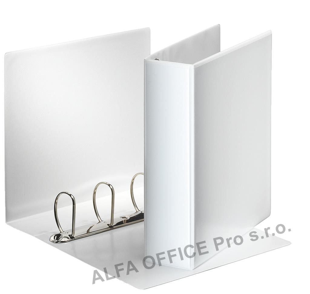 Pořadač Esselte A4 kroužkový prezentační 4 - kroužek 8,6 cm / bílá