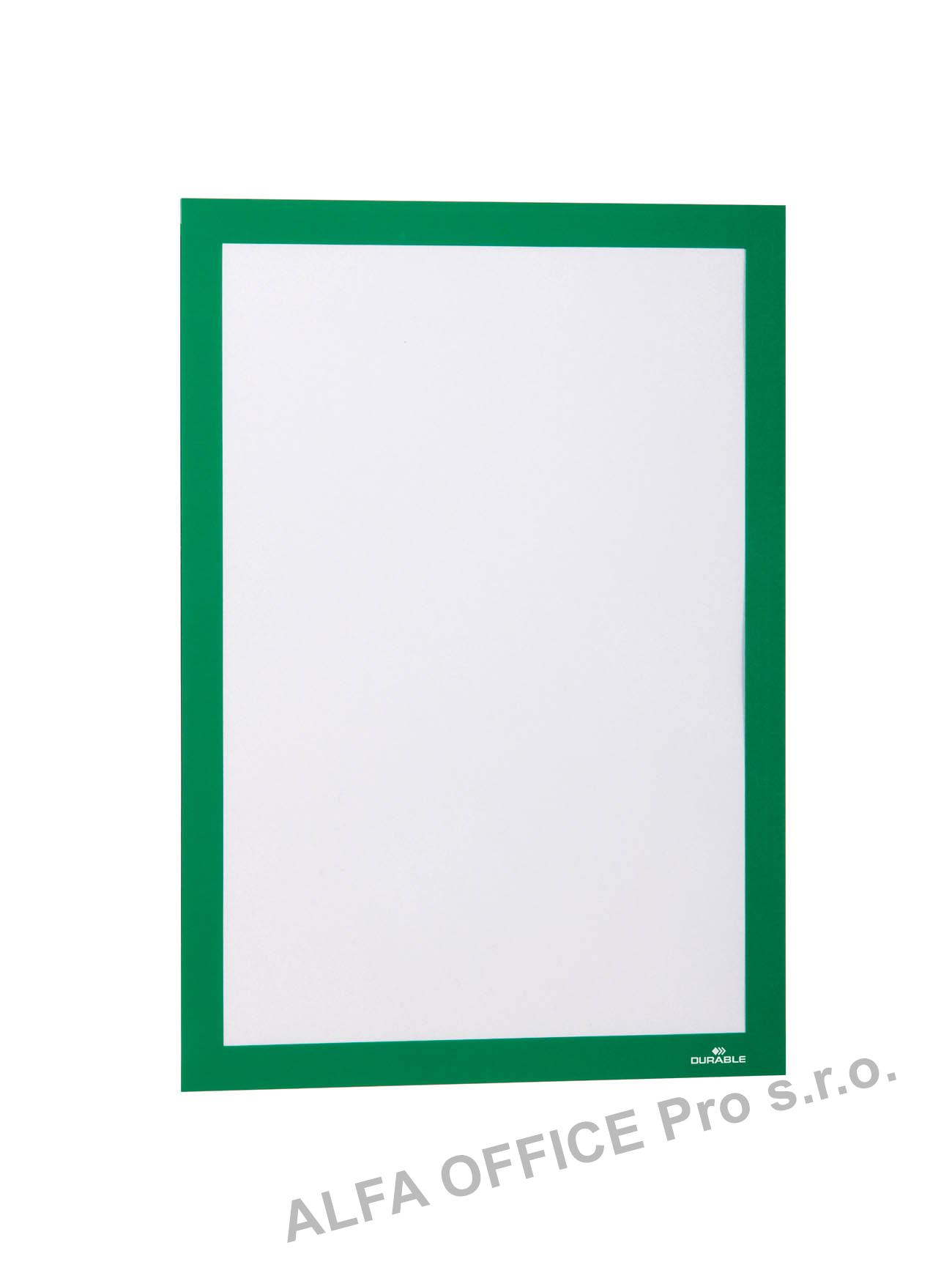 Rámeček samolepicí DURAFRAME® - A4 / zelená / 2 ks