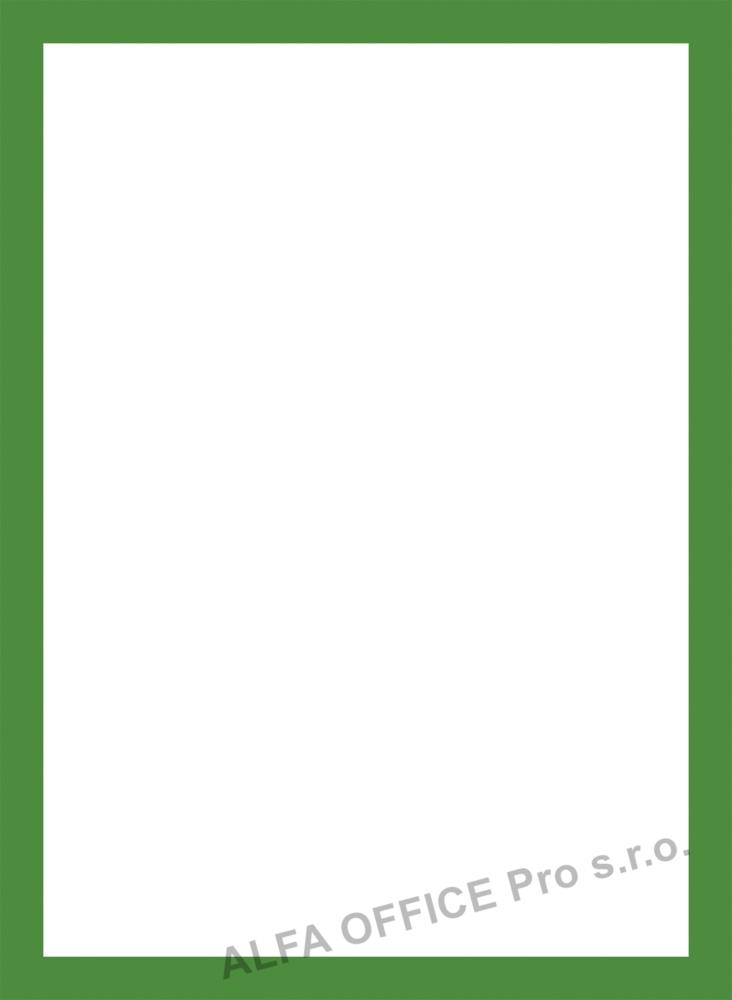 Magnetický informační rámeček LEAN - A4 / 230 x 317 mm / zelená / 10 ks