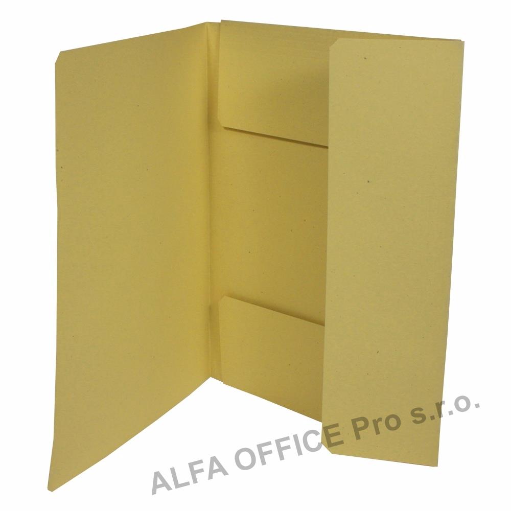 Odkládací mapy 253 EKONOMY -  se třemi chlopněmi - žlutá