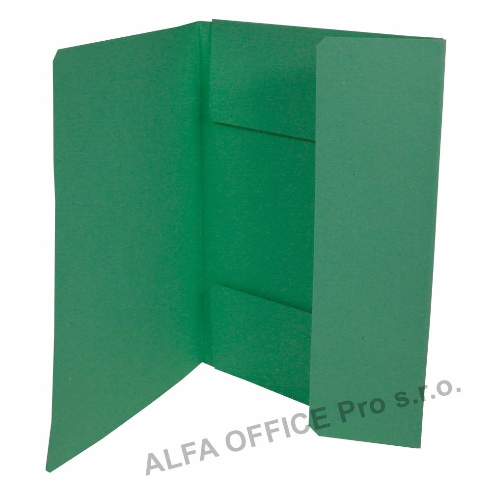 Odkládací mapy 253 EKONOMY -  se třemi chlopněmi - zelená