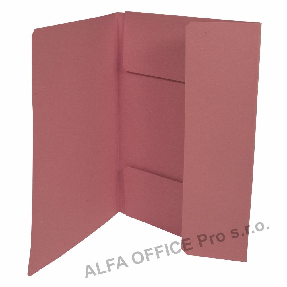 Odkládací mapy 253 EKONOMY -  se třemi chlopněmi - růžová