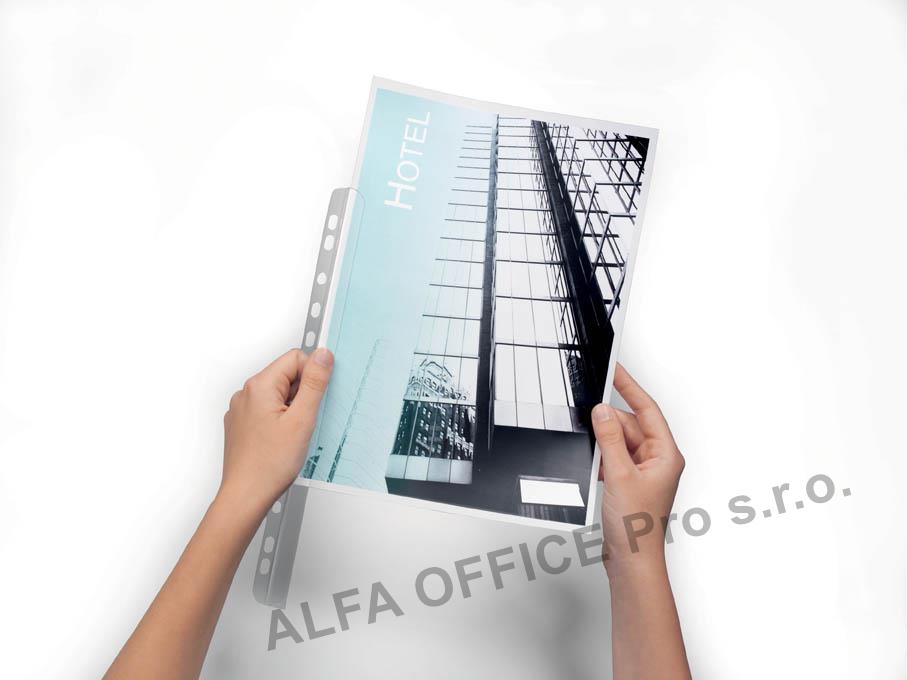 Rychlovázací nasouvací lišty - kapacita 30 listů / eurozávěs / čirá