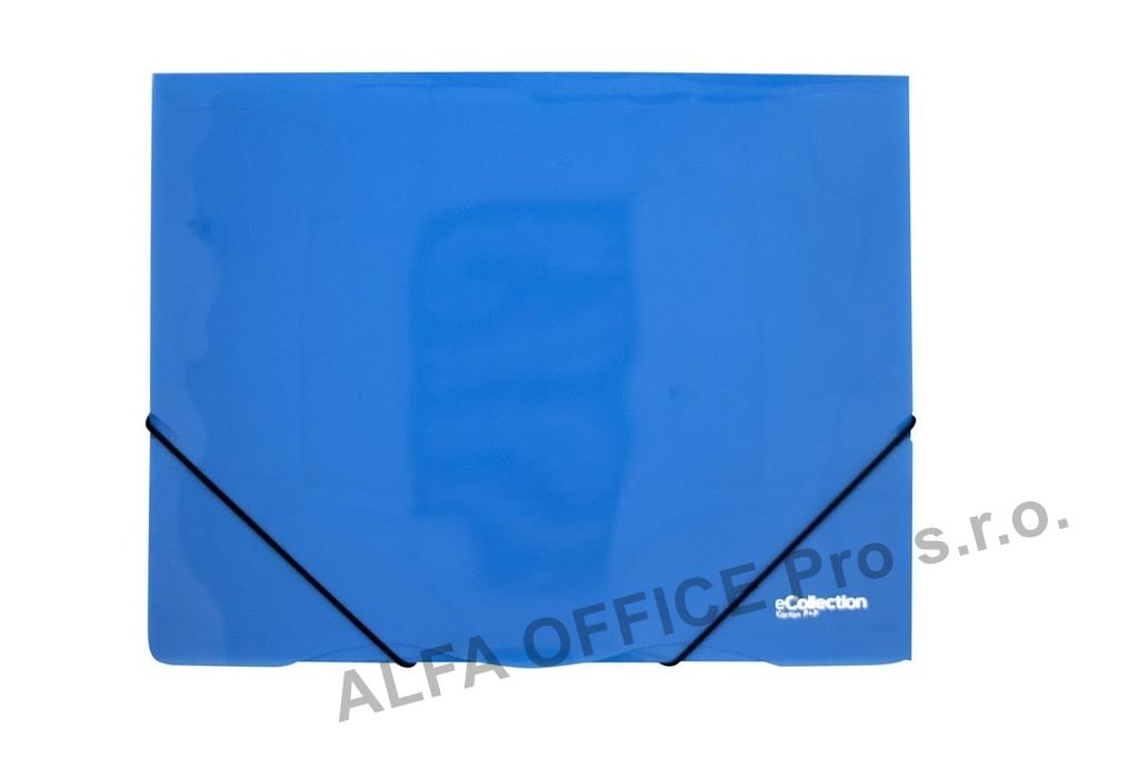 Desky s gumou eColection A4 / 3 klopy / modrá