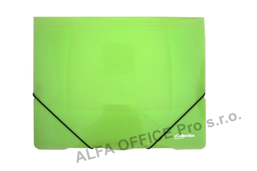 Desky s gumou eColection A4 / 3 klopy / zelená