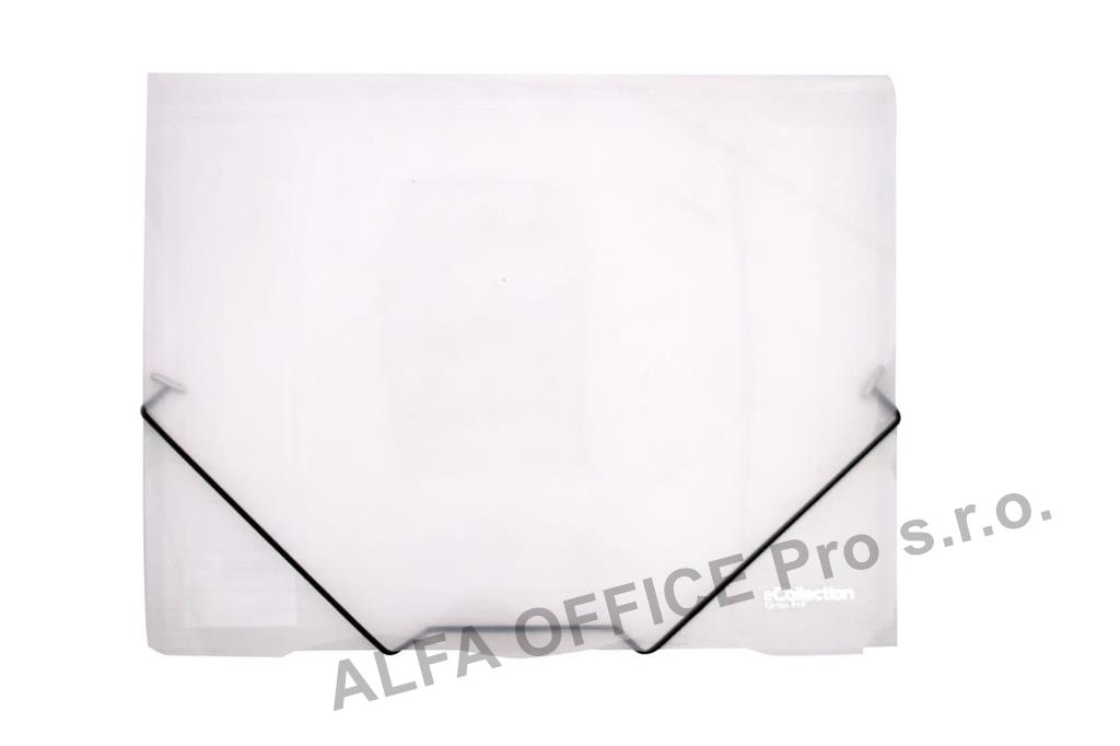 Desky s gumou eColection A4 / 3 klopy / čirá