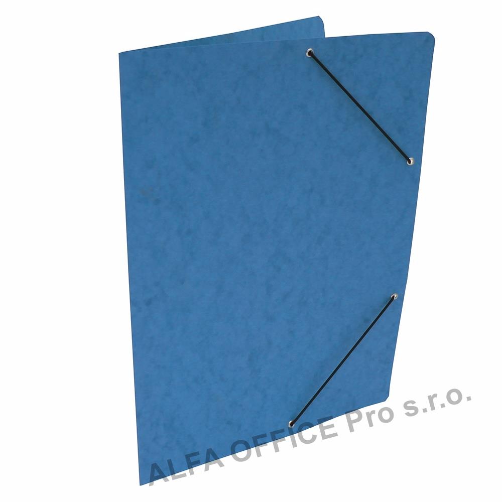 Odkládací mapy prešpánové s gumou bez chlopní - tmavě modrá