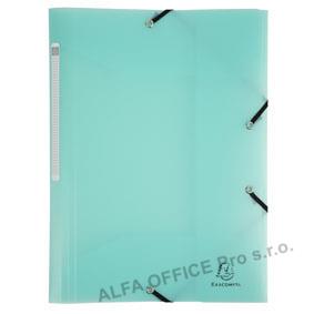 Spisové desky A4 s gumou Exacompta - pastelová zelená
