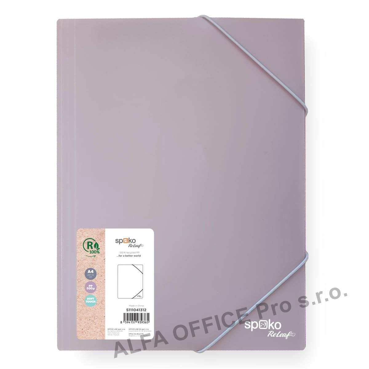 Spisové desky A4 Spoko ReLeaf Soft touch - levandulová