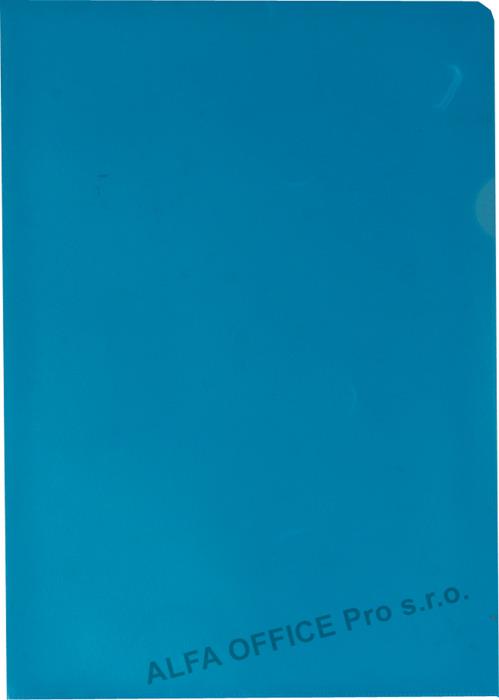 Zakládací obal A4 barevný - tvar L / modrá / 100 ks