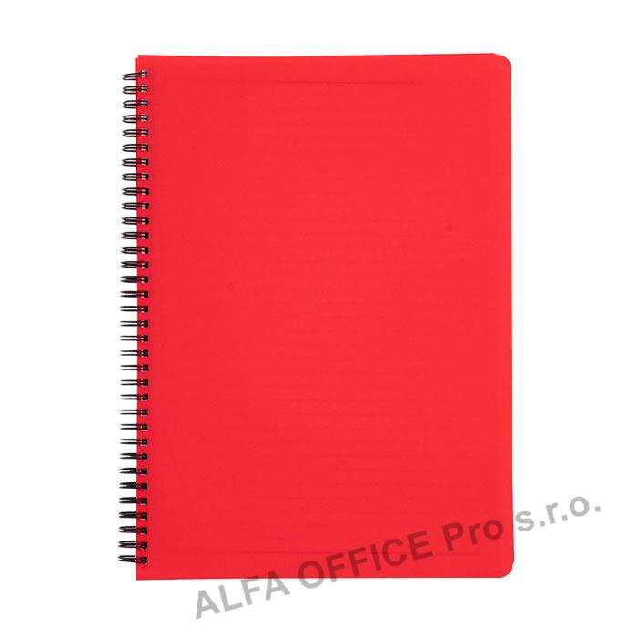 Blok kroužkový CLASSIC - A5 / linka / červená