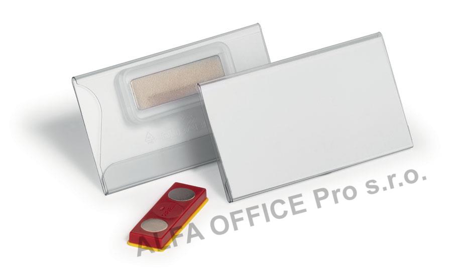 Jmenovka Durable s magnetem - 40 x 75 mm / 25 ks