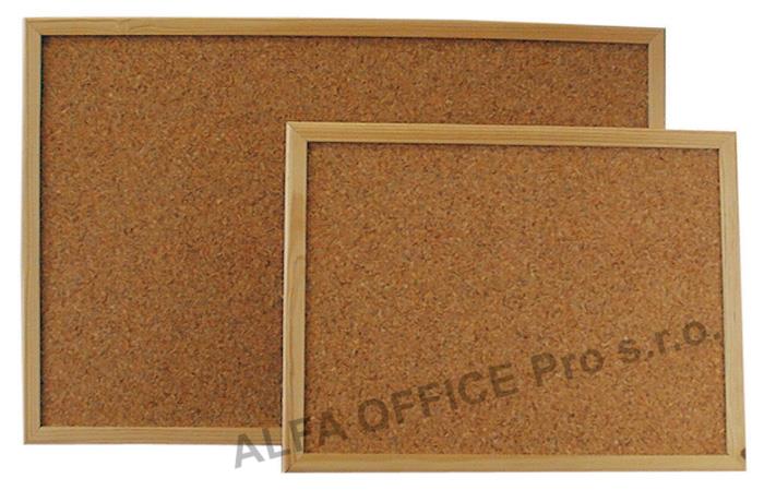 Tabule korkové - 60 x 90 cm / dřevěný rám