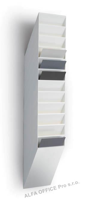 Držáky na prospekty Flexiboxx - 12 / A4 / bílý / na výšku