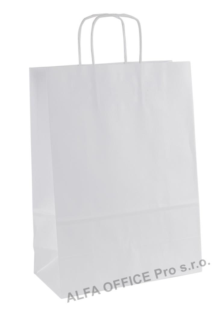 Tašky papírové kraft kroucená ucha - 240 x 110 x 330 mm