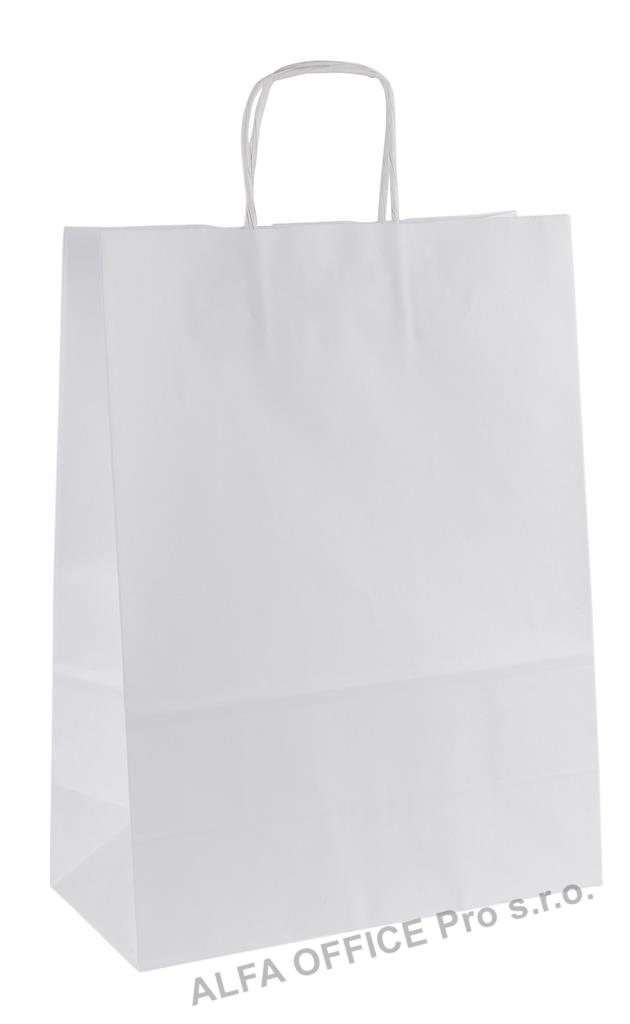 Tašky papírové kraft kroucená ucha - 260 x 120 x 340 mm