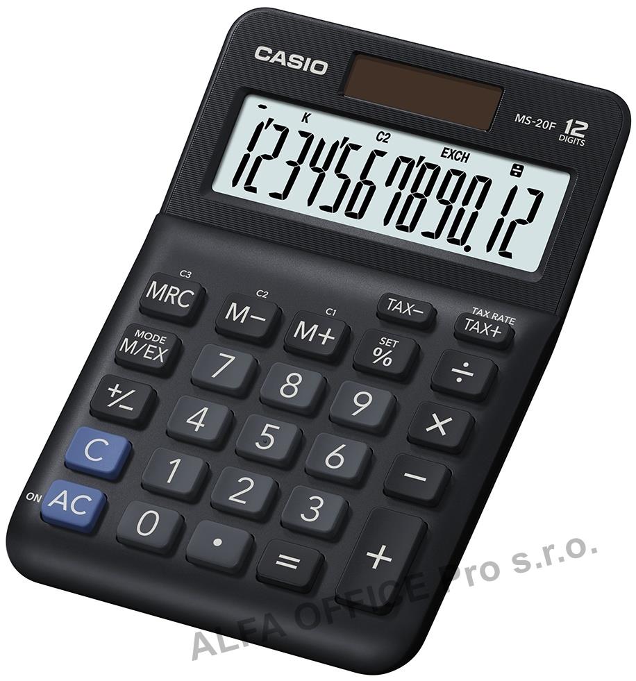 Kalkulačka Casio MS 20F displej 12 míst
