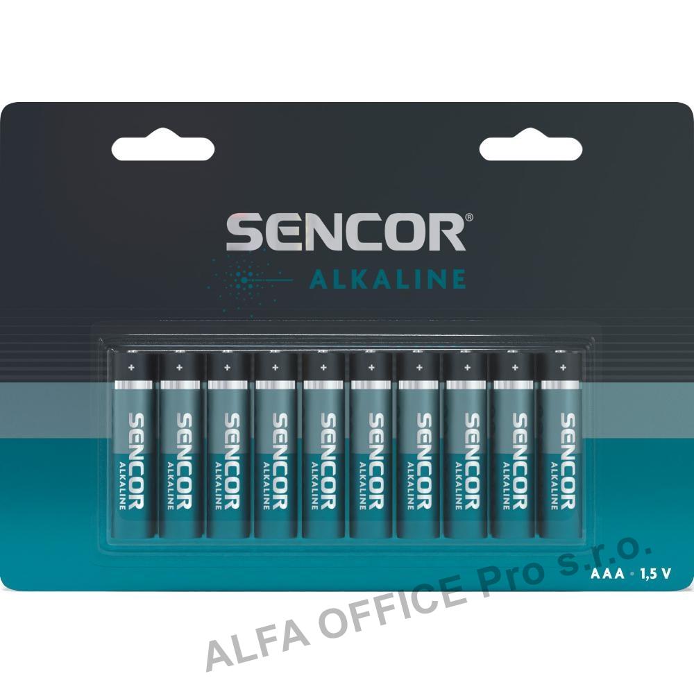 Baterie Sencor alkalické - baterie mikrotužková AAA / 10 ks