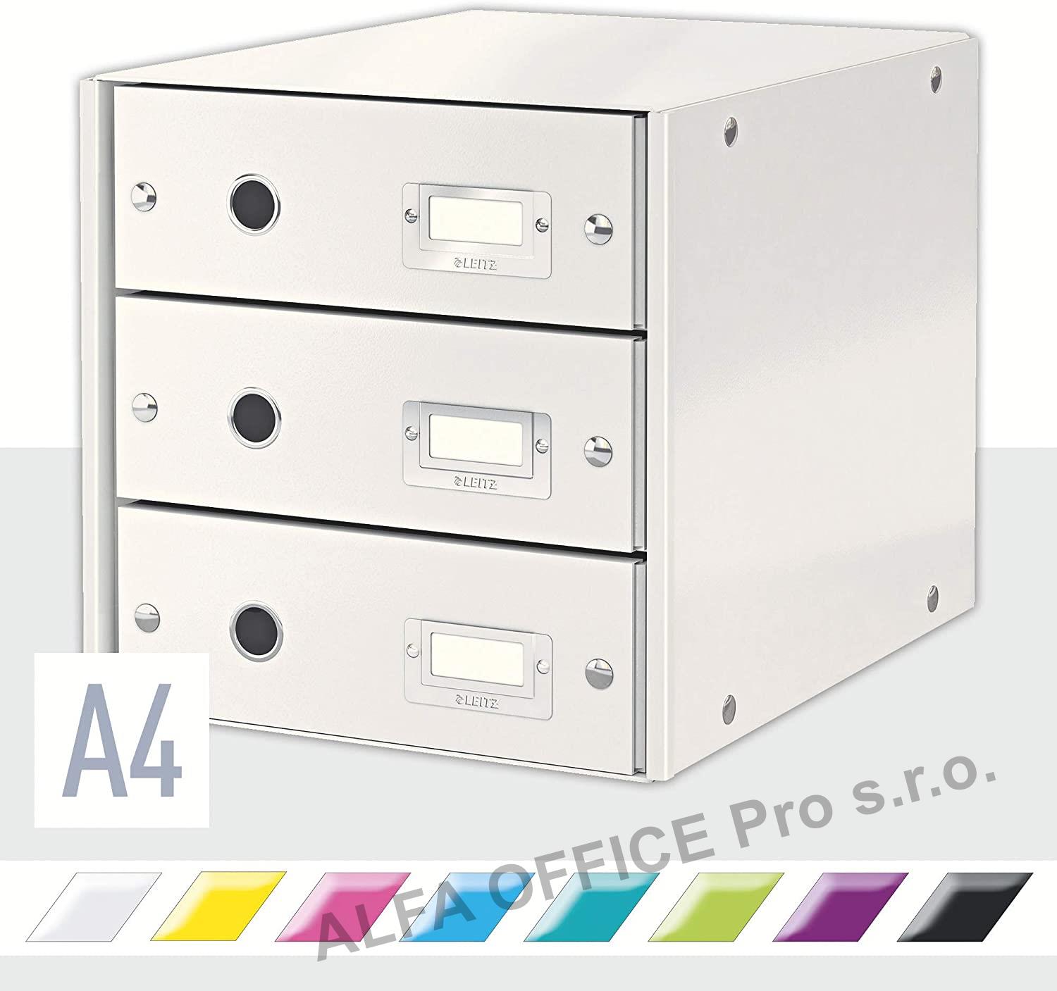 Zásuvkový box Leitz Click & Store - 3 zásuvky / bílá