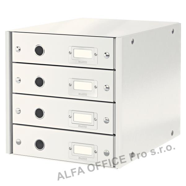 Zásuvkový box Leitz Click & Store - 4 zásuvky / bílá