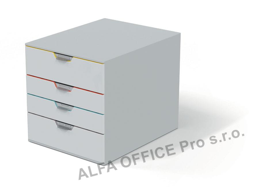 Zásuvkový box VARICOLOR® MIX - 4 zásuvky / bílá