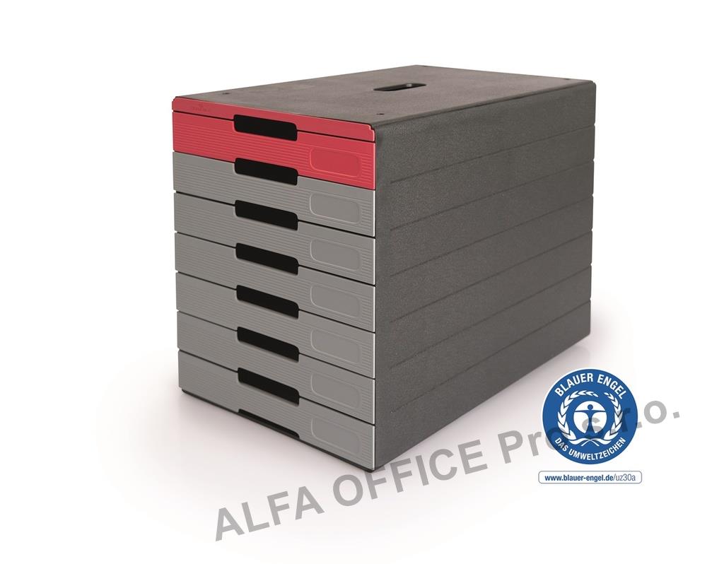 Zásuvkový box  IDEALBOX PRO 7 - 7 zásuvek / červená