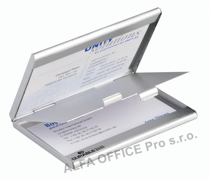 Durable pouzdro na osobní vizitky s příčkou