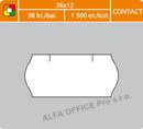 Etikety do etiketovacích kleští - 26 x 12 mm Contact / bílá