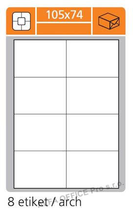 Print etikety A4 pro laserový a inkoustový tisk / 30 archů - 105 x 74 mm (8 etiket / arch)