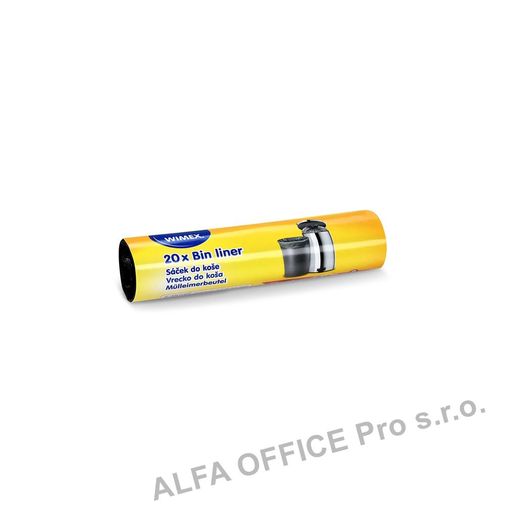 Pytle do koše Wimex - 50x60cm / 30l / 5my / 20ks / černá