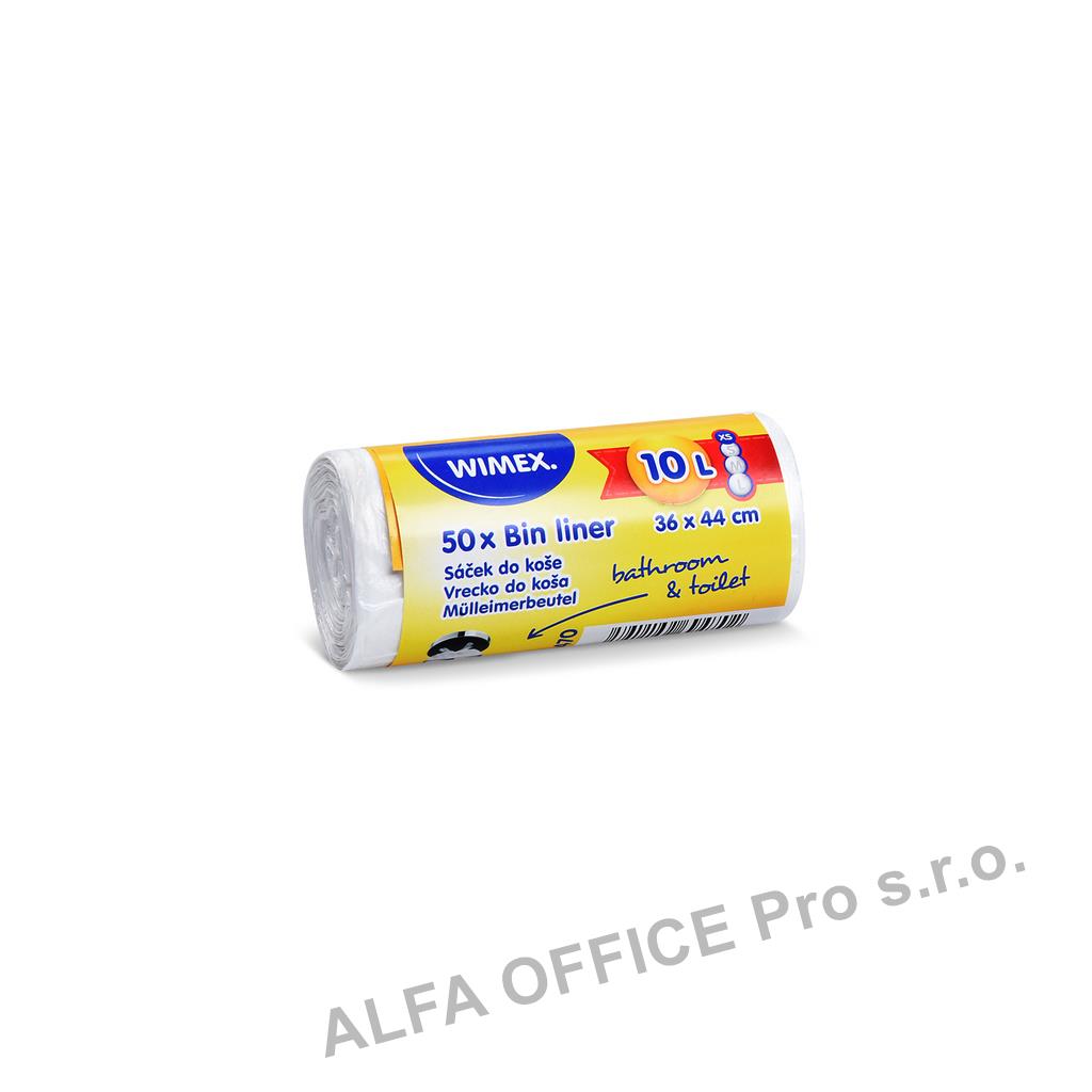 Pytle do koše Wimex - 36x44cm / 10l / 50ks / bílá