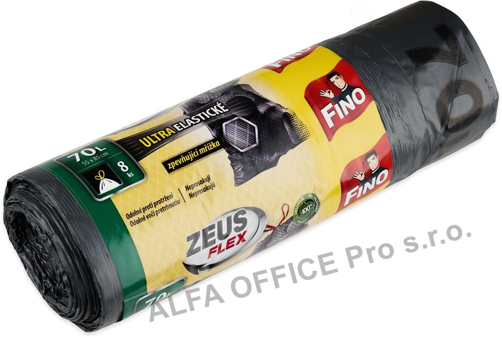 Pytle do koše Fino stahovací - 55x85cm / 70l / 35my / 8ks / černá