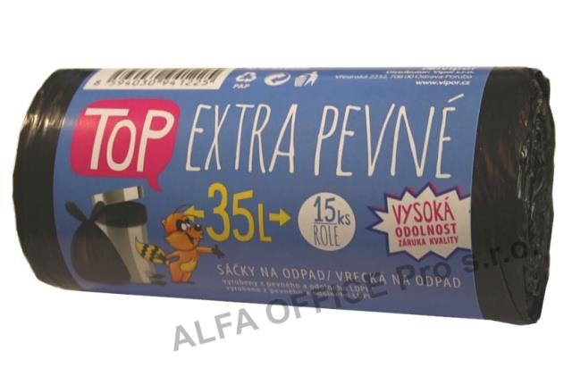 Pytle do koše Vipor Top - 50x60cm / 35l / 20my /15ks / černá / extra pevné