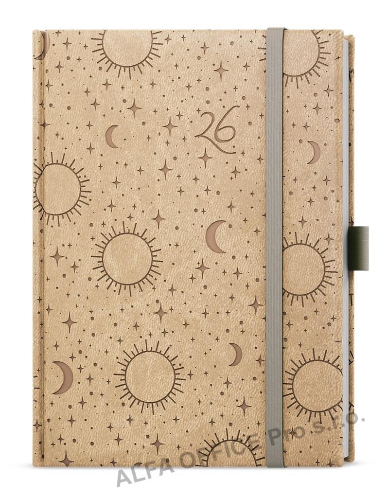 Diář VIVELA EXTRA - B6 / týdenní / hvězdy