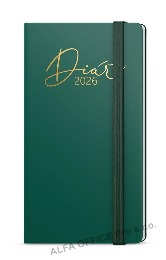 Diář LUXI - týdenní kapesní / zelená