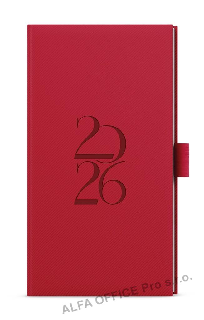 Diář DENY - týdenní kapesní / červená