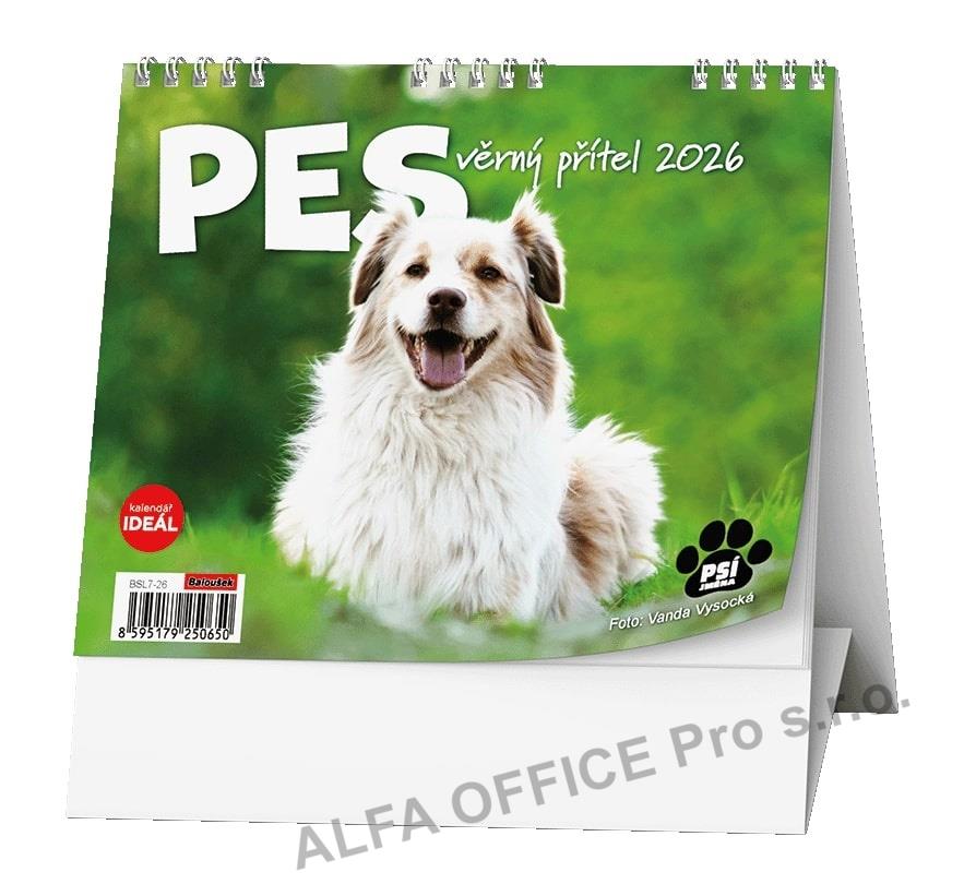 Kalendář stolní MINI - Pes,věrný přítel / BSL7