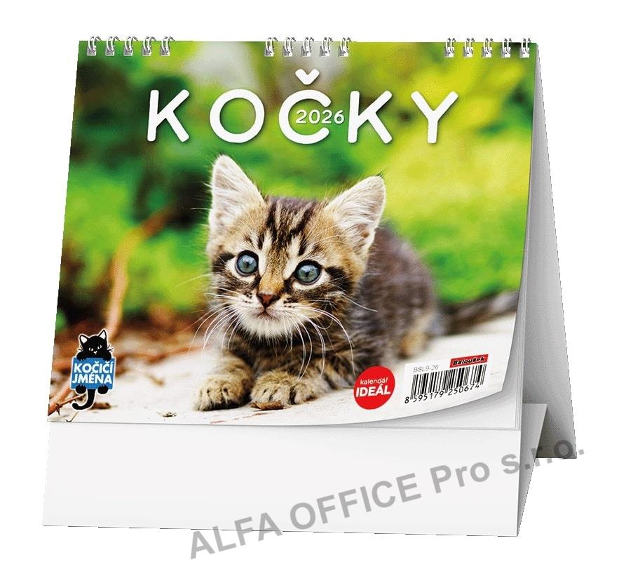 Kalendář stolní MINI - Kočky  / BSL9