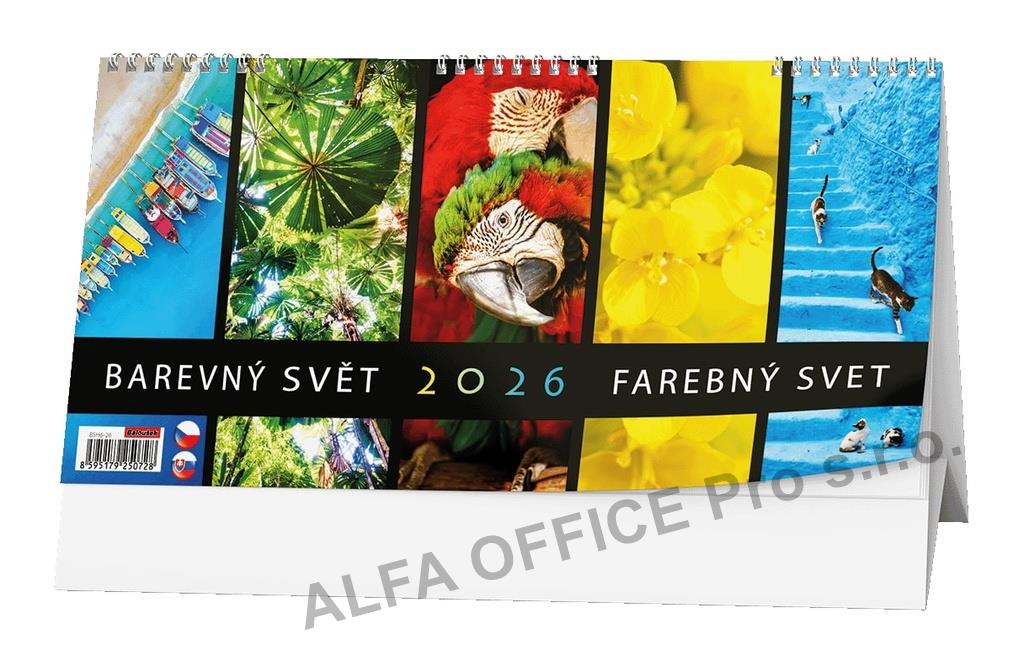 Kalendář stolní BAREVNÝ SVĚT - Barevný svět / BSH6
