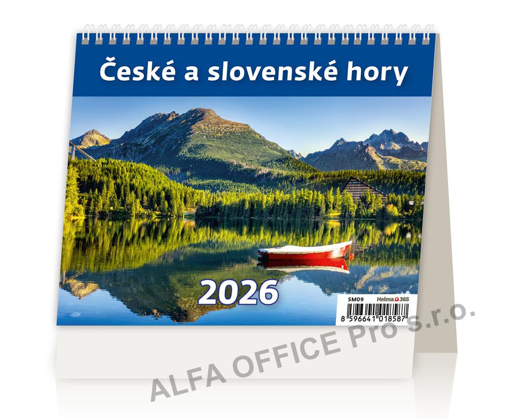 Kalendář stolní MINI - České a slovenské hory / SM09