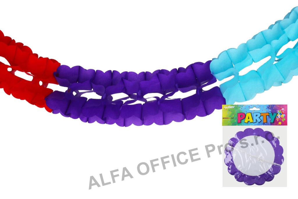Girlanda papírová - barevná / 3 m