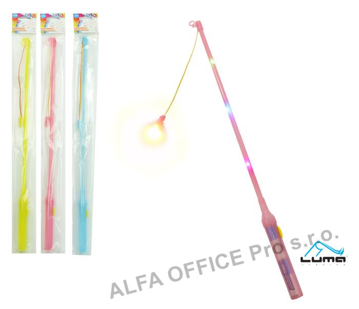 Držák na lampion 50 cm - svítící LED / pastelový mix barev