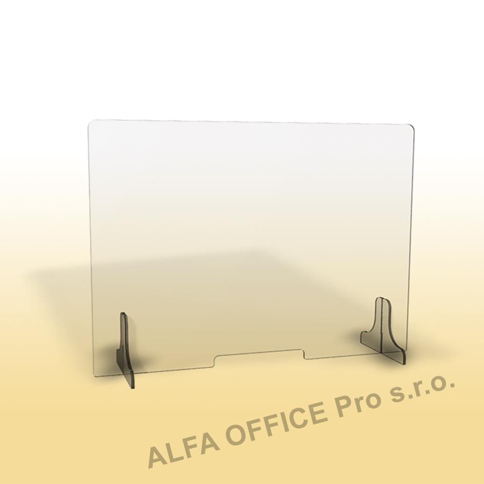 Ochranná clona - 90 x 65 cm / plexi / otvor 26 x 3 cm