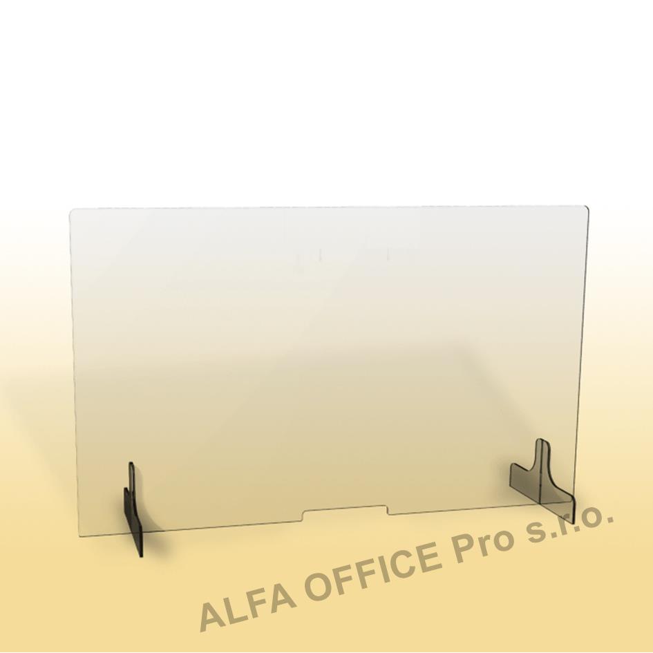 Ochranná clona - 150 x 90 cm / plexi / otvor 26 x 3 cm
