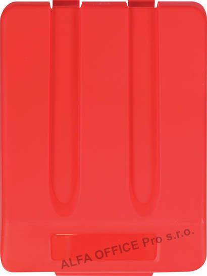 Víko na odpadkový koš na tříděný odpad - červená