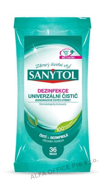 Sanytol ubrousky - dezinfekční / 2x36 ks maxi