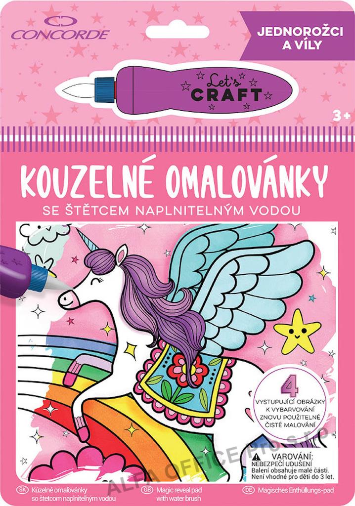 Omalovánky kouzelné CONCORDE - Jednorožci a víly