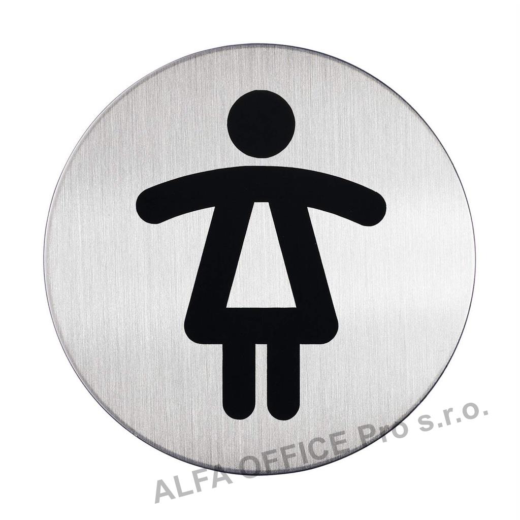 Piktrogram nerez Durable - WC dámy / O 83 mm