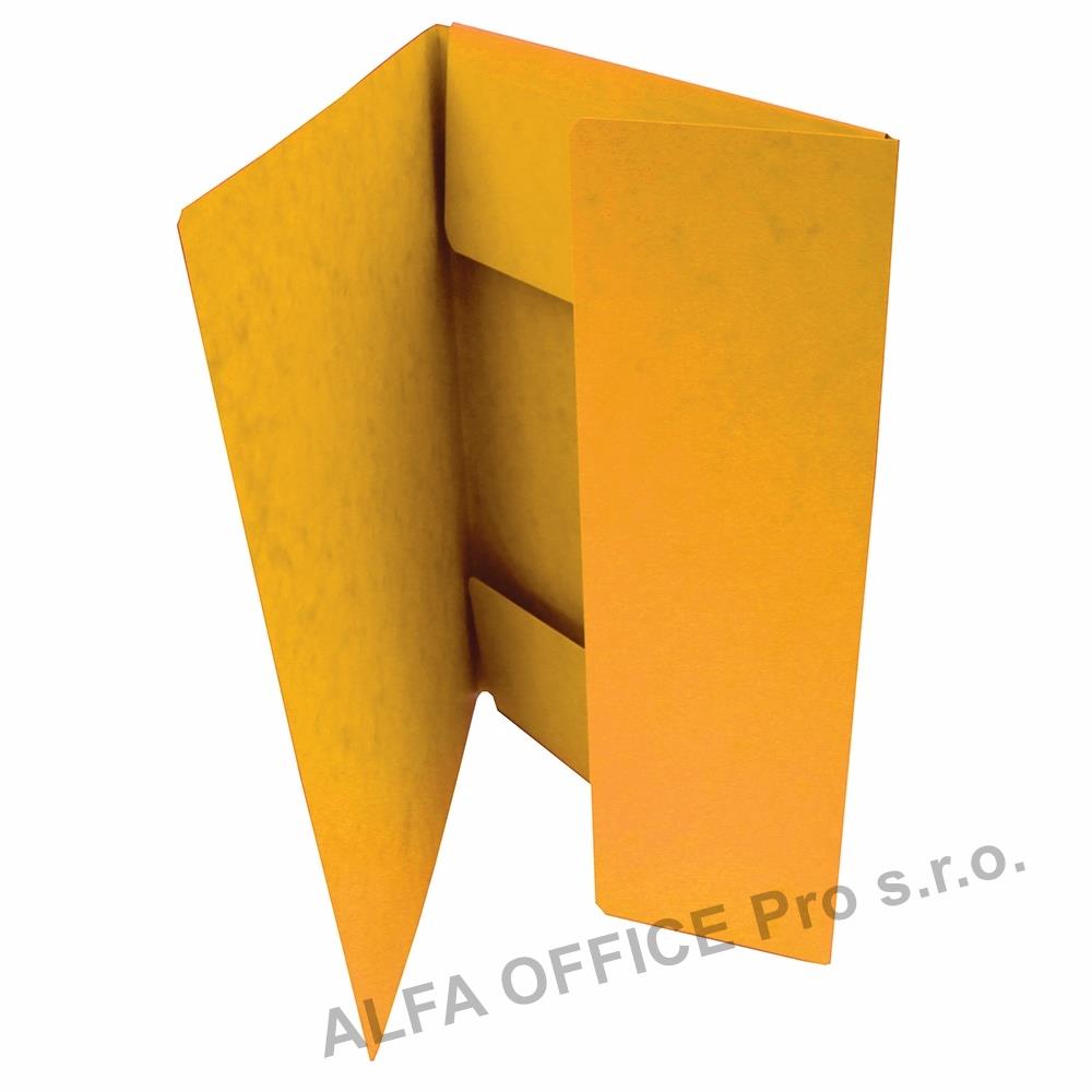 Odkládací mapy prešpánové s chlopněmi - žlutá